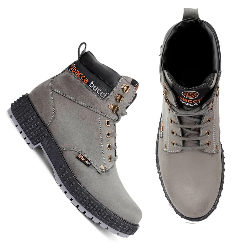 Bacca Bucci Grey Scott Boots for Men | Best Price UAE